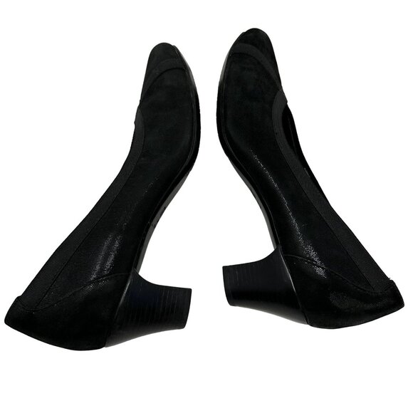 Munro Hanna Office Pump Size 7.5 Narrow Metallic Black Heels 7.5N - Picture 6 of 10